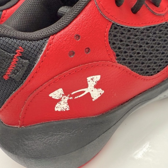 Under Armour Lockdown 6 Black Red 3025618-600 Boys Basketball Sneakers SZ 1 - Picture 9 of 9